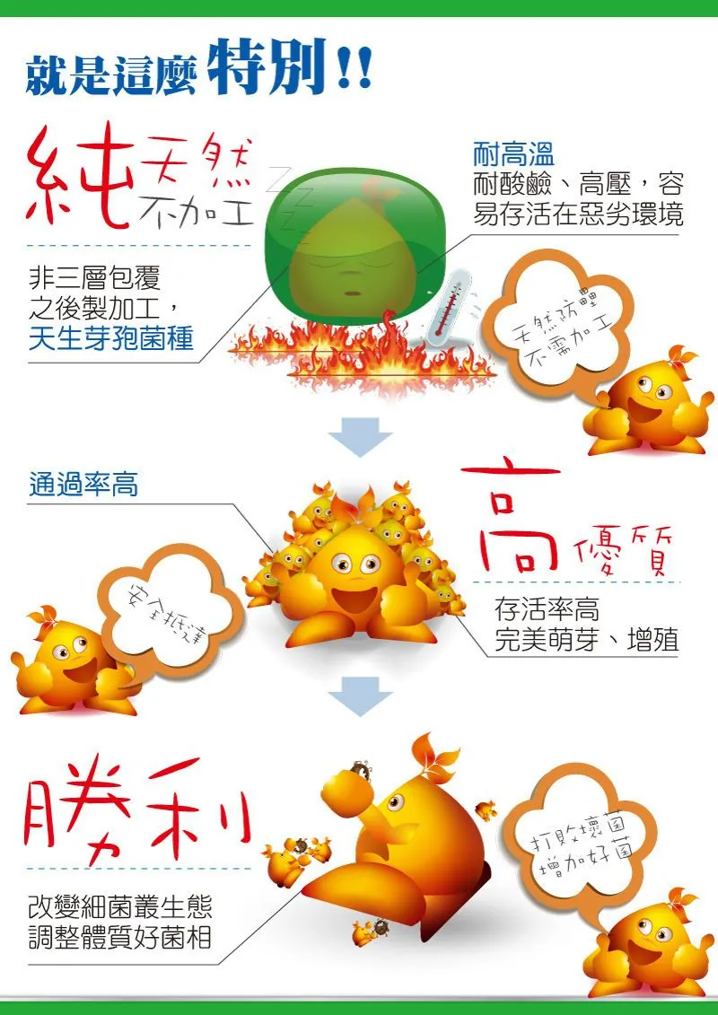 酷冷特選【台灣康田】舒敏清 耐熱芽孢乳酸菌 60包/盒 介紹圖 3